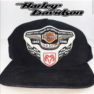HARLEY DAVIDSON Vintage 90’s Miller Beer Black Hat